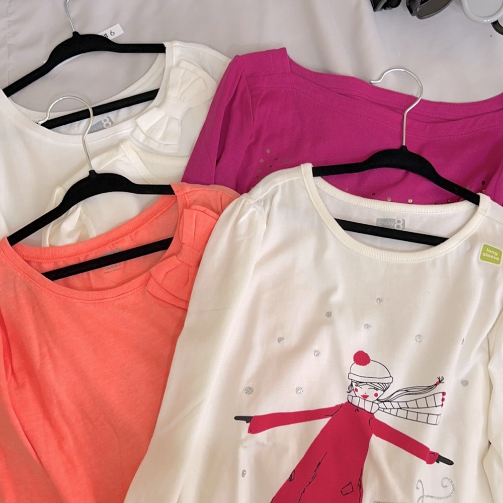 Crazy 8 5 pk long sleeve tees